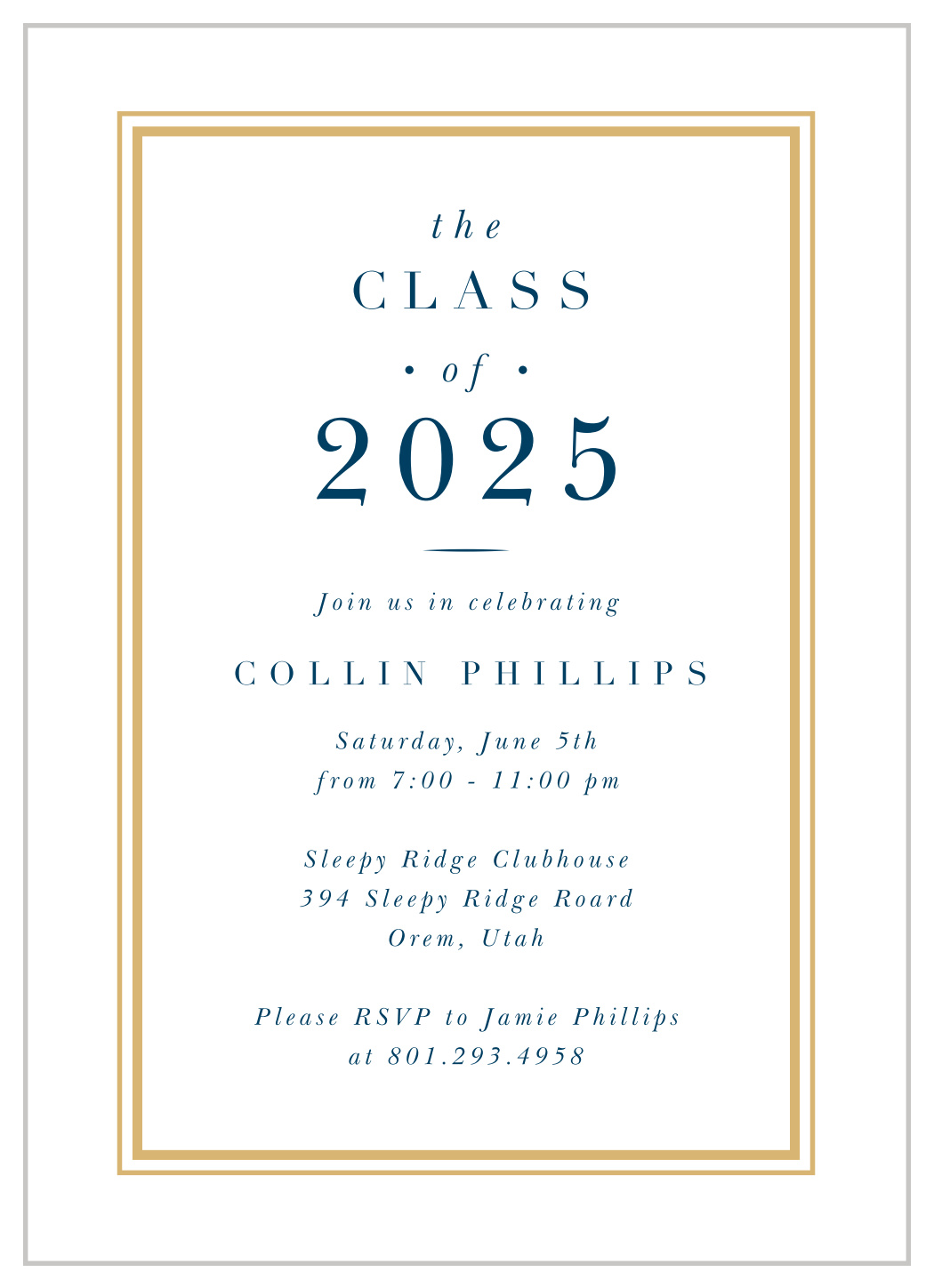 Traditional Duo Graduation Invitations