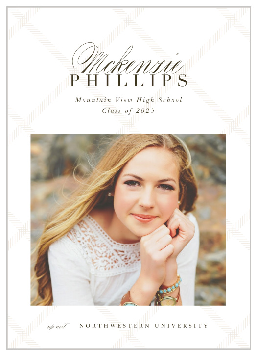 You’ve worked hard for this, so make your graduation a memorable one with our Framed Pattern Graduation Announcements.