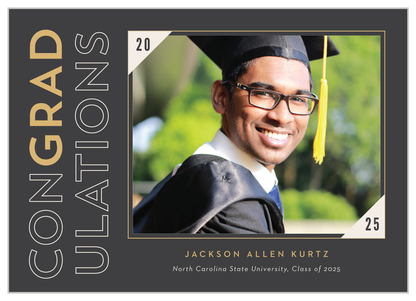 Bold Congradulations Graduation Announcements
