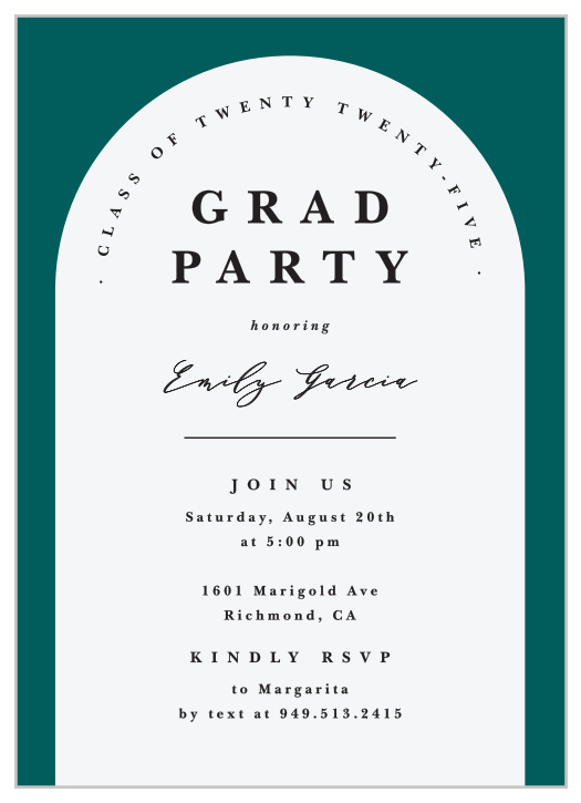 Our Triumphant Arch Graduation Invitations gather family and friends together to celebrate your latest accomplishment. 