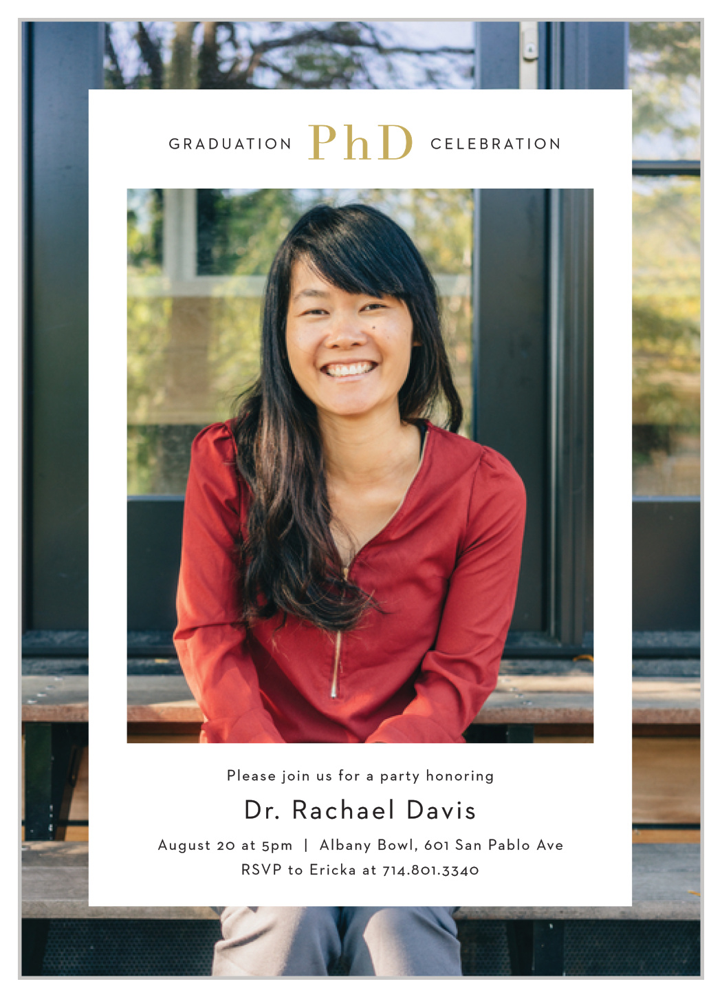 PhD Frame Graduation Invitations