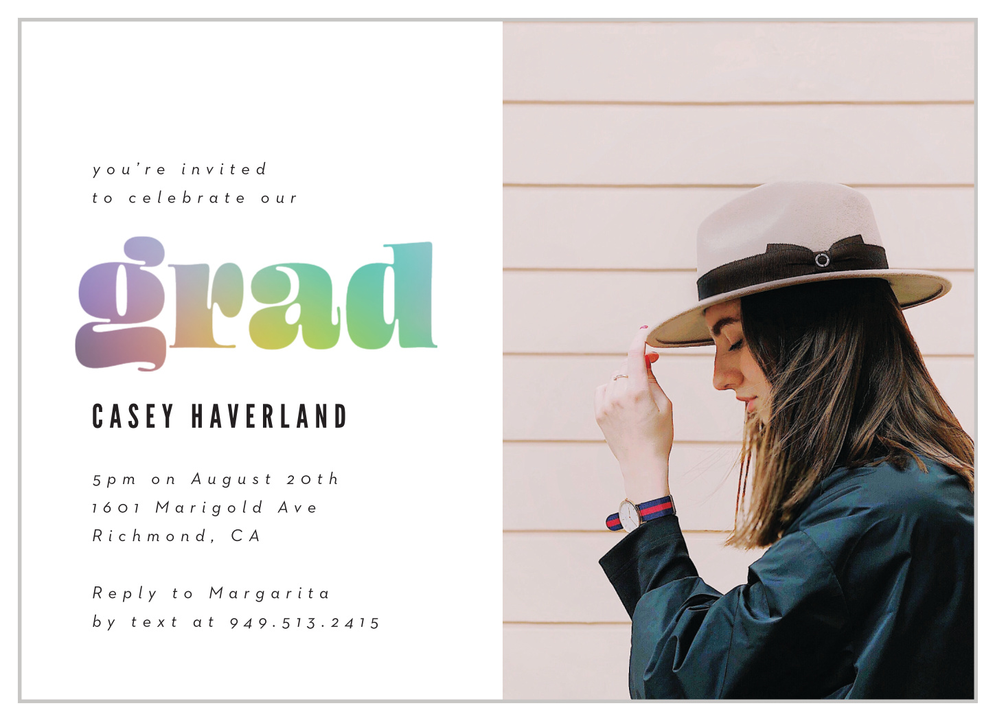Holographic Year Graduation Invitations