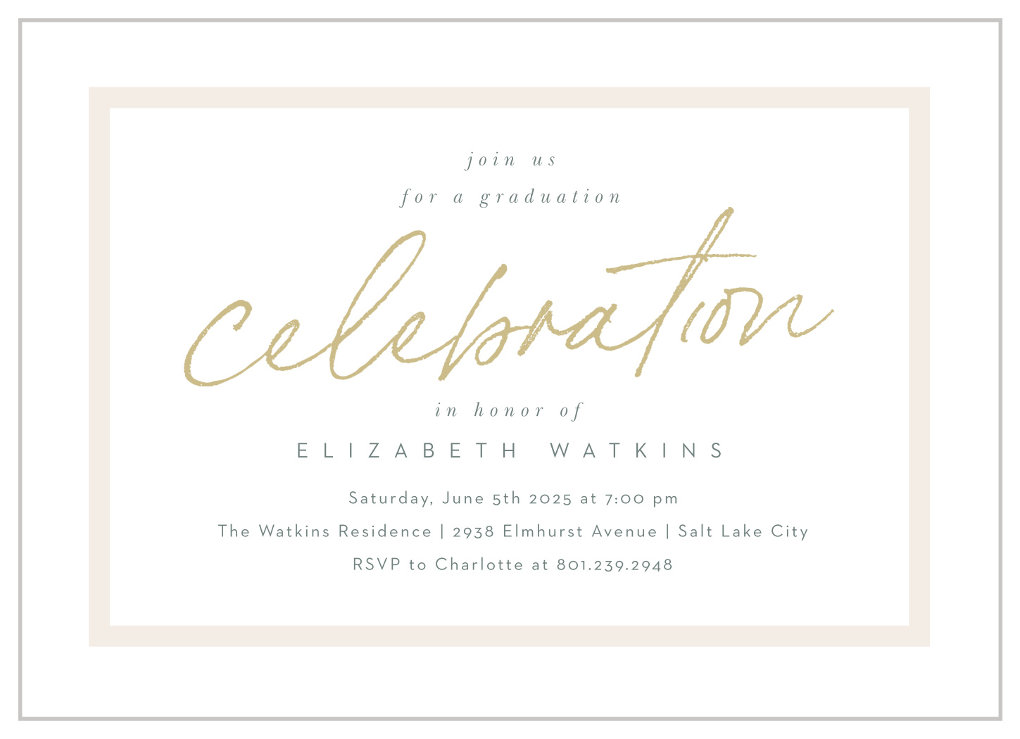 Bright Cursive Graduation Invitations