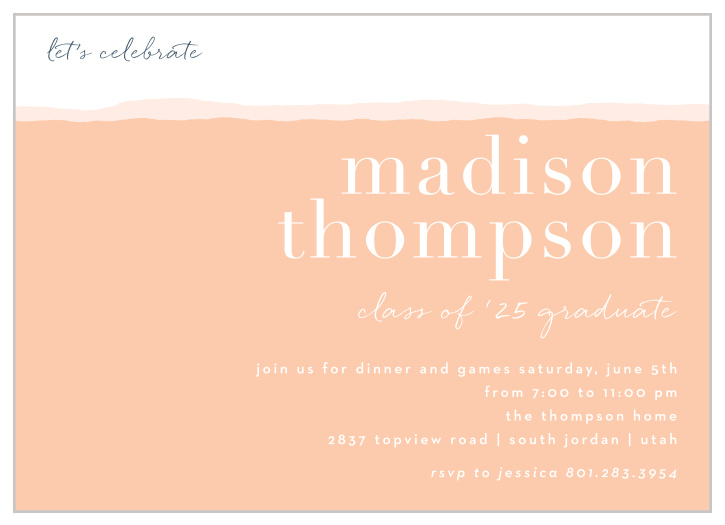 Bring close friends and family together to celebrate with our Torn Edge Graduation Invitations. 