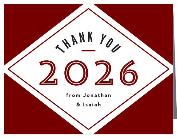 Send a word of gratitude to all your supporters in style with our Twin Portraits Graduation Thank You Cards.