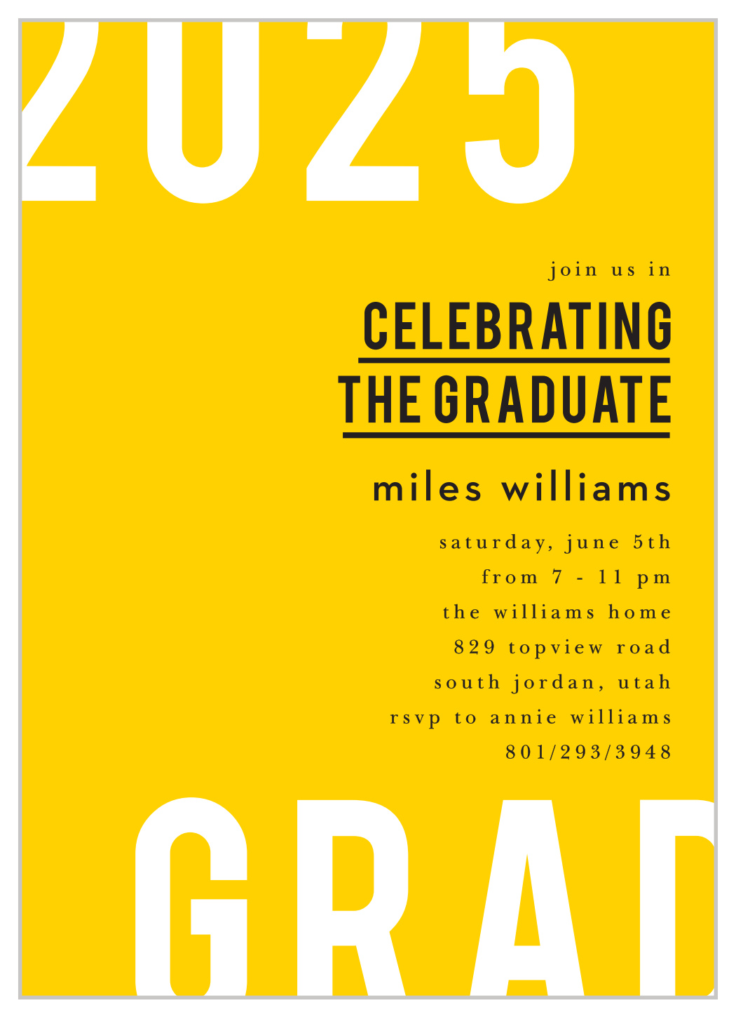 Bold Poster Graduation Invitations