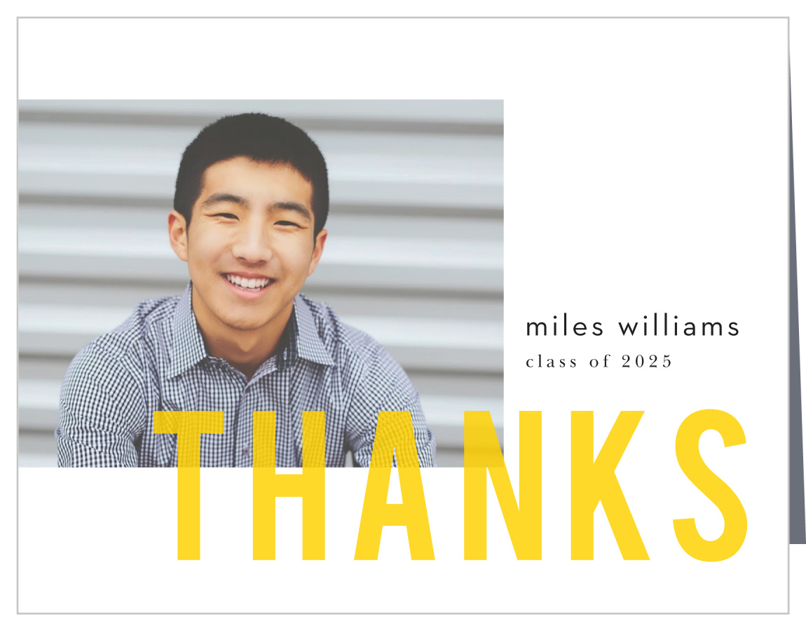 Bold Poster Graduation Thank You Cards