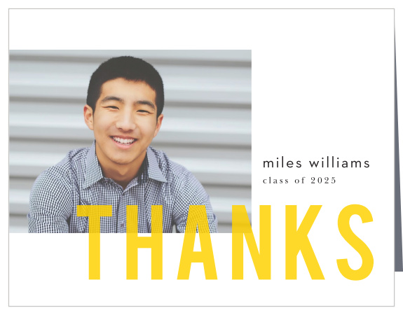 Bold Poster Graduation Thank You Cards