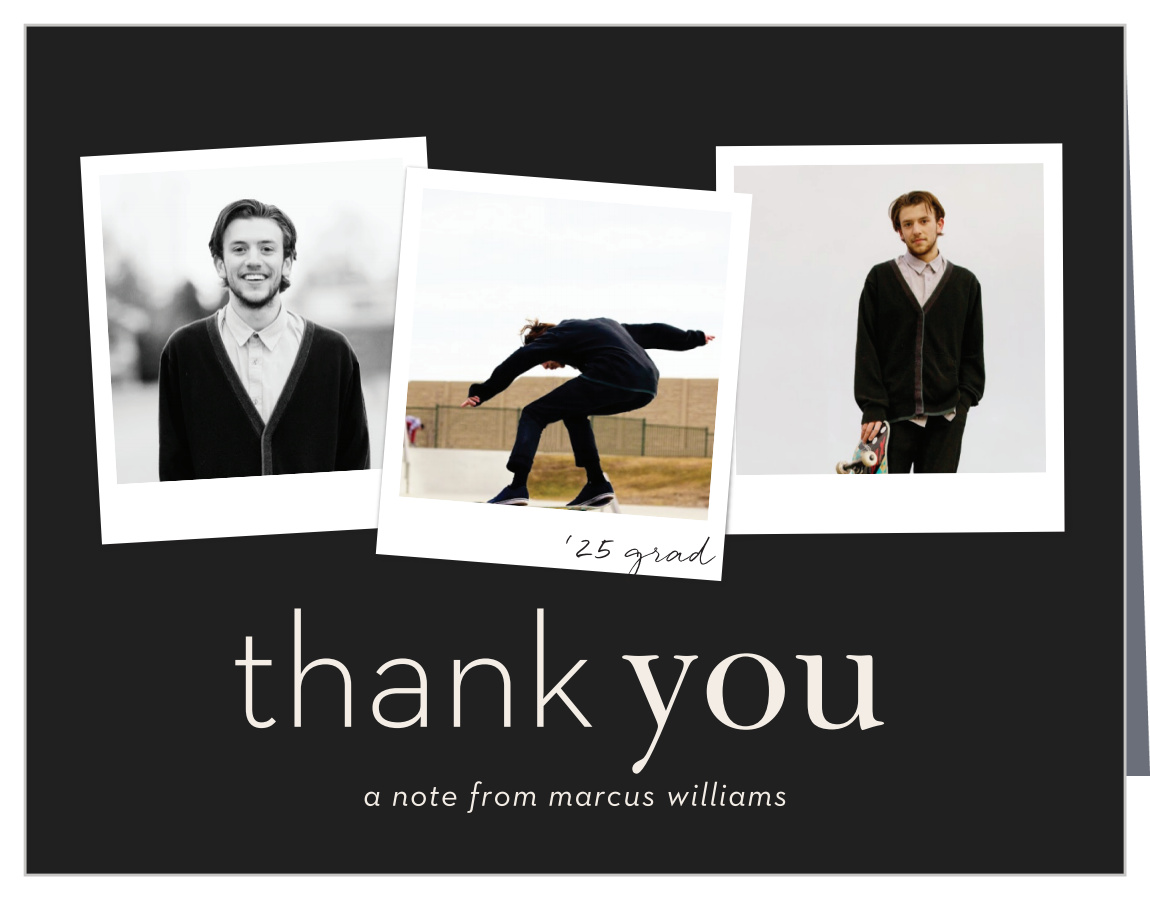 Mod Polaroids Graduation Thank You Cards