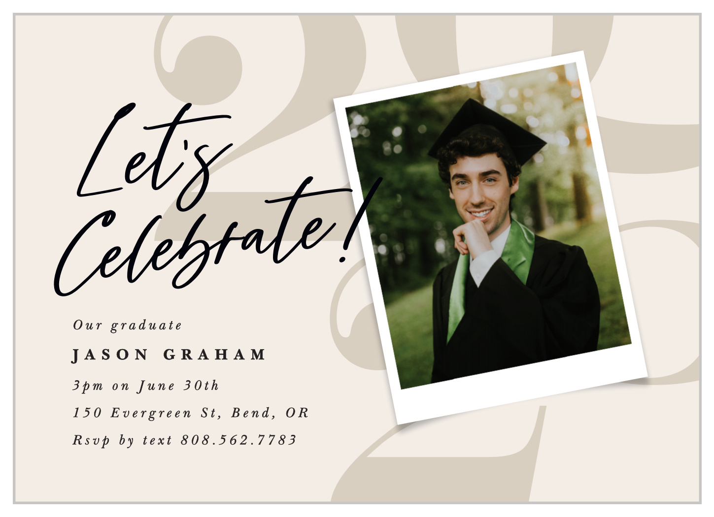 Classic Polaroid Graduation Invitations