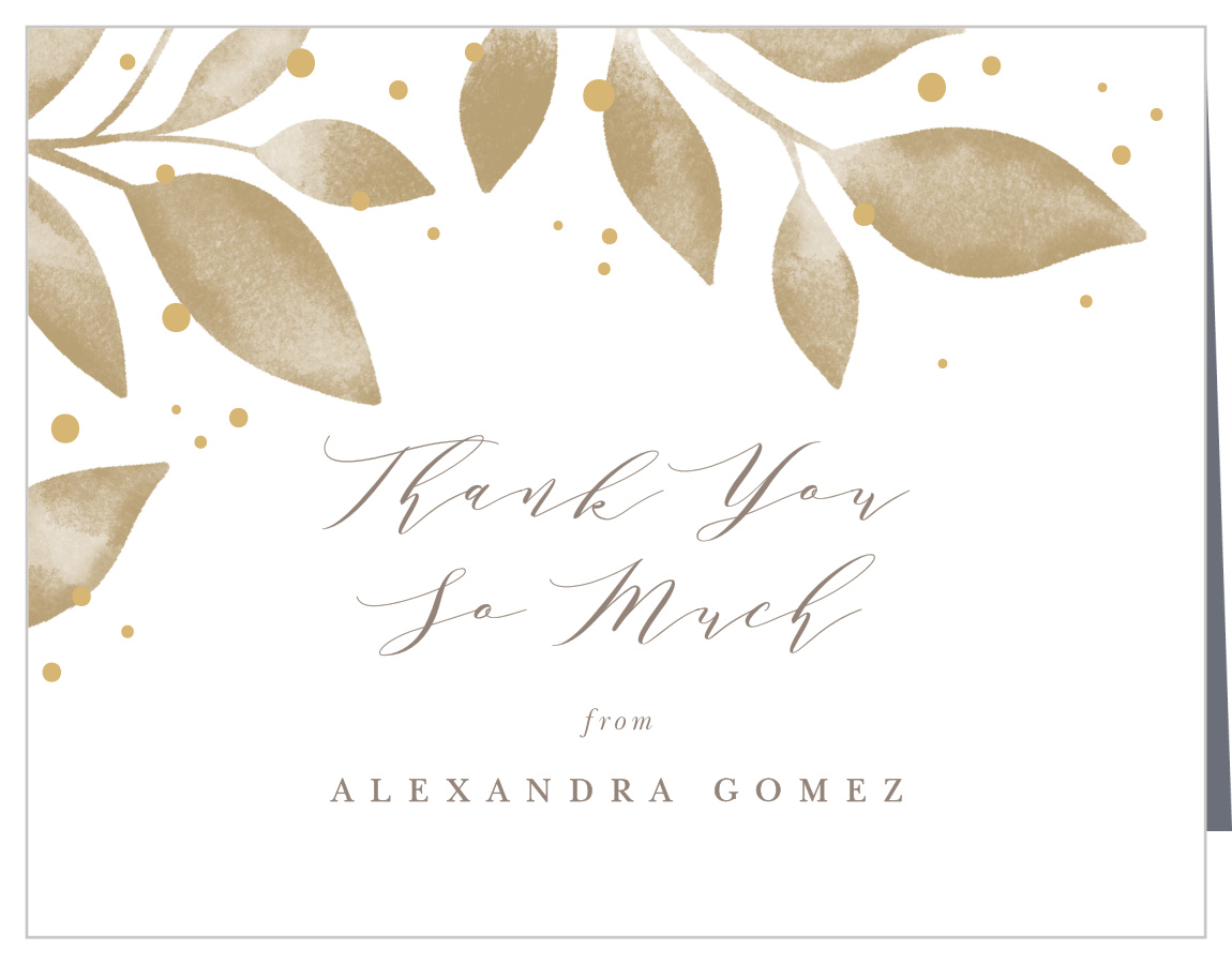 Draping Foliage Graduation Thank You Cards
