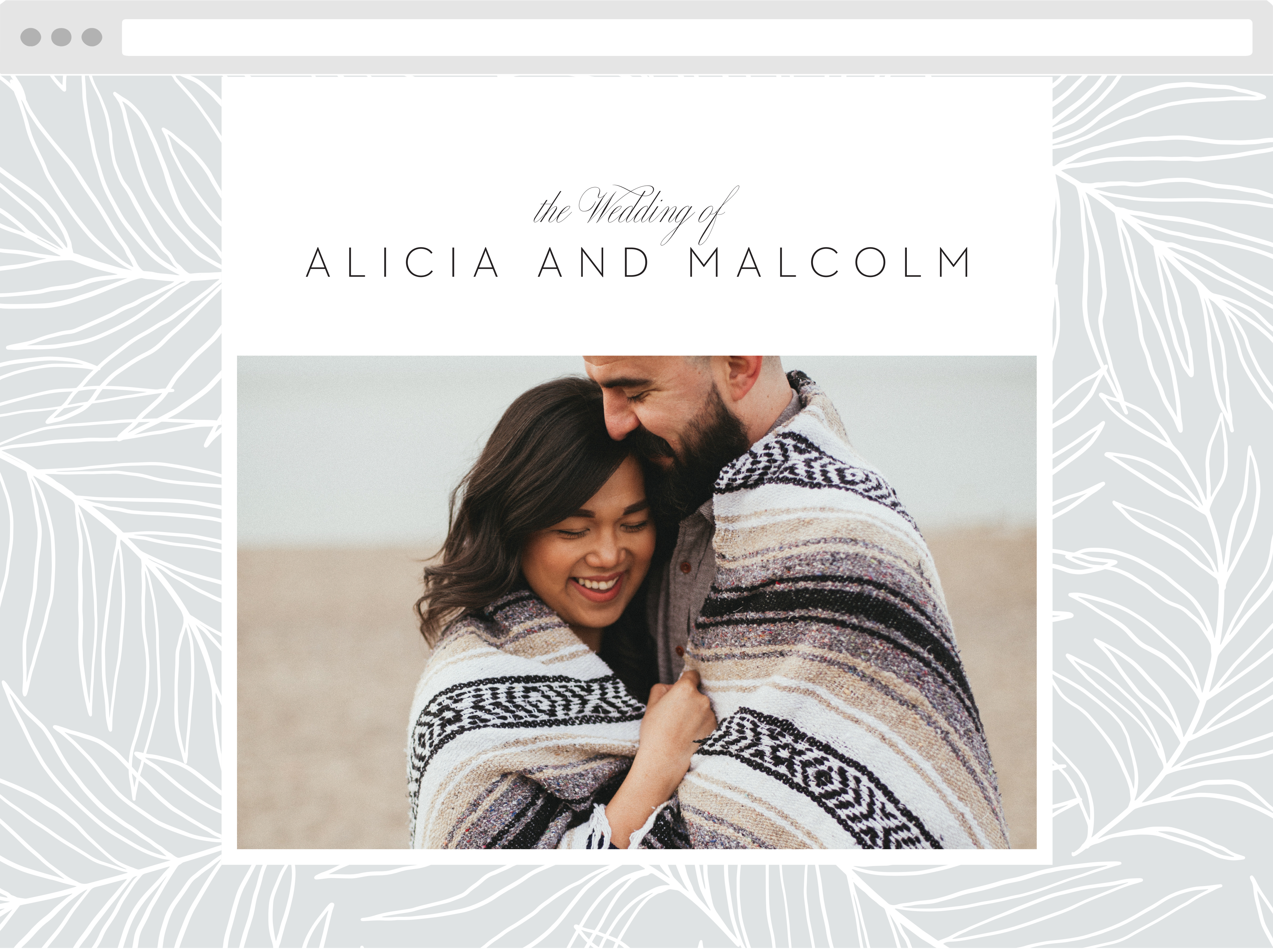 Bordered Fun Wedding Website