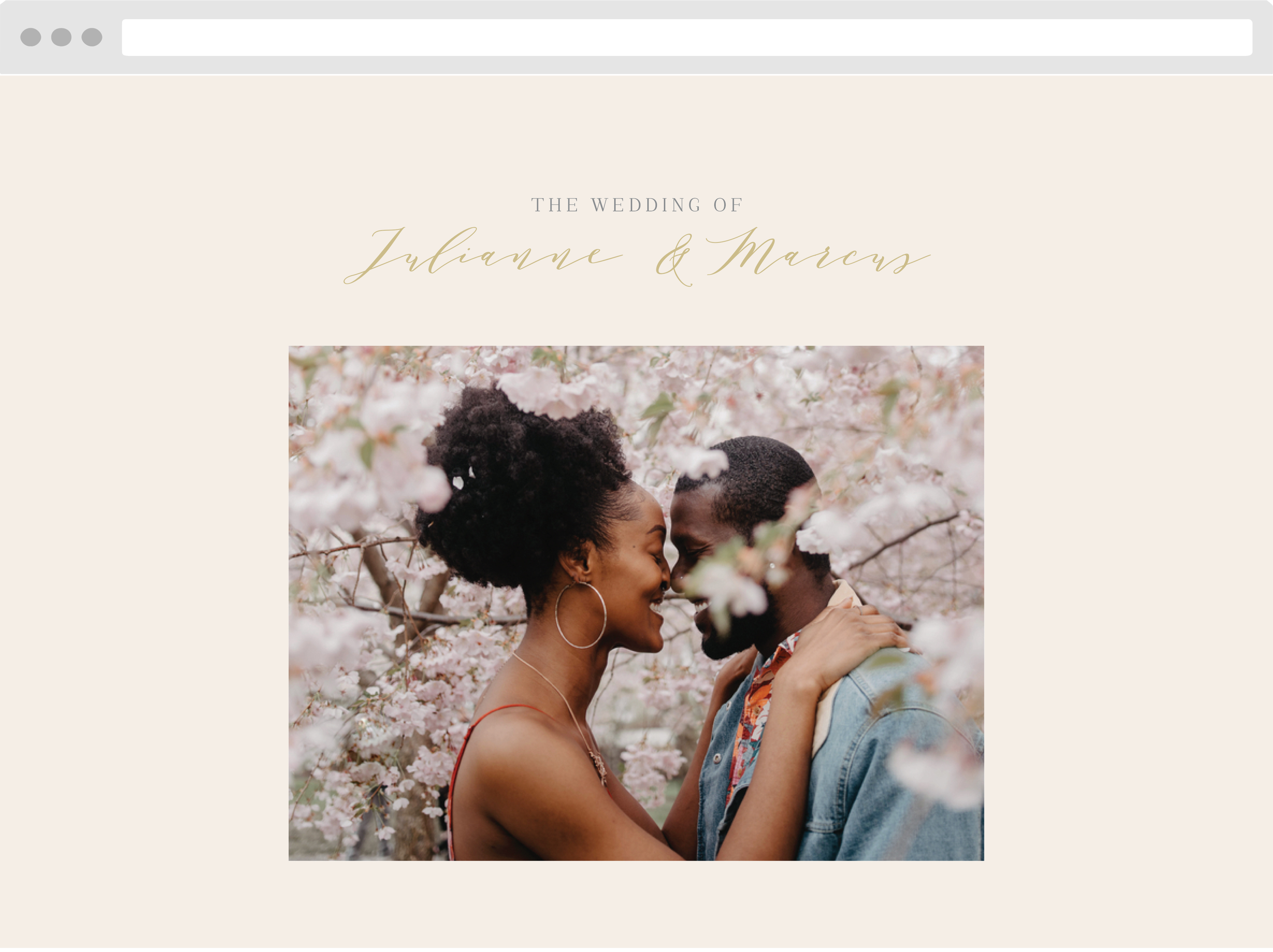 Pure Simple Lines Wedding Website