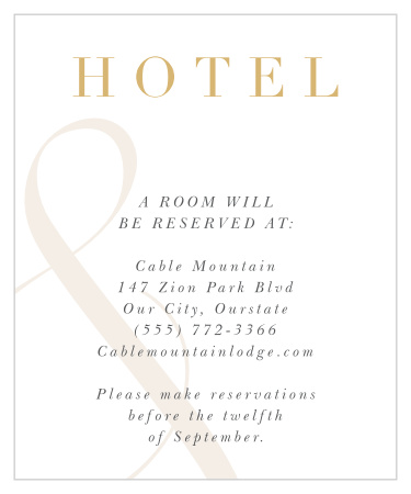 Modern Ampersand Accommodation Cards