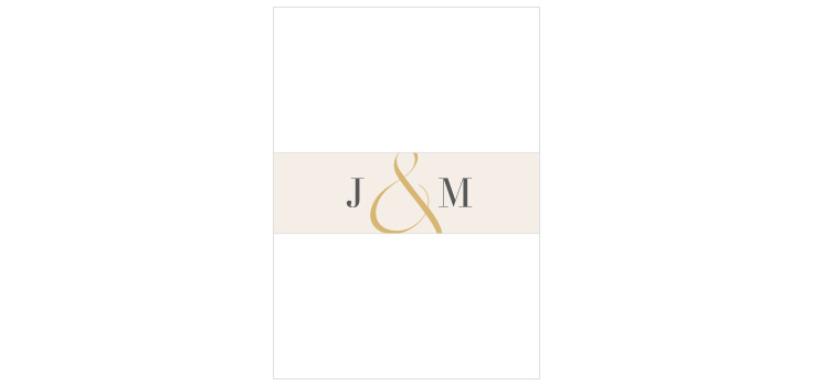 Modern Ampersand Wedding Belly Bands