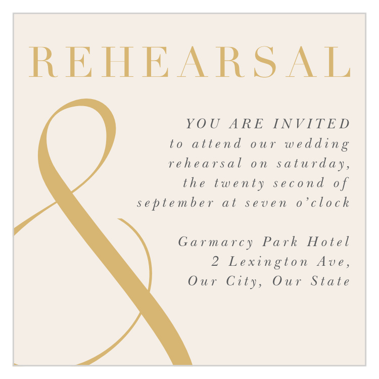 Modern Ampersand Rehearsal Cards
