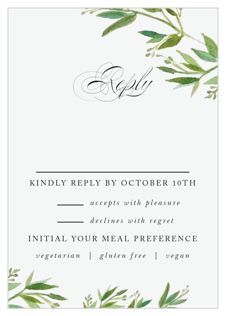 Elegant Vines Response Cards