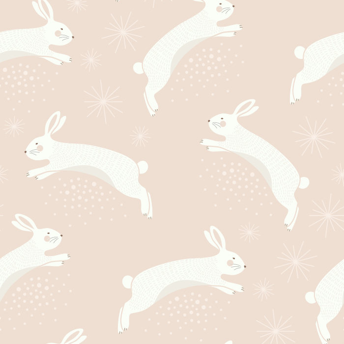 Hop along and create a perfectly playful space for your kids with our Leaping Bunnies peel and stick removable wallpaper. 