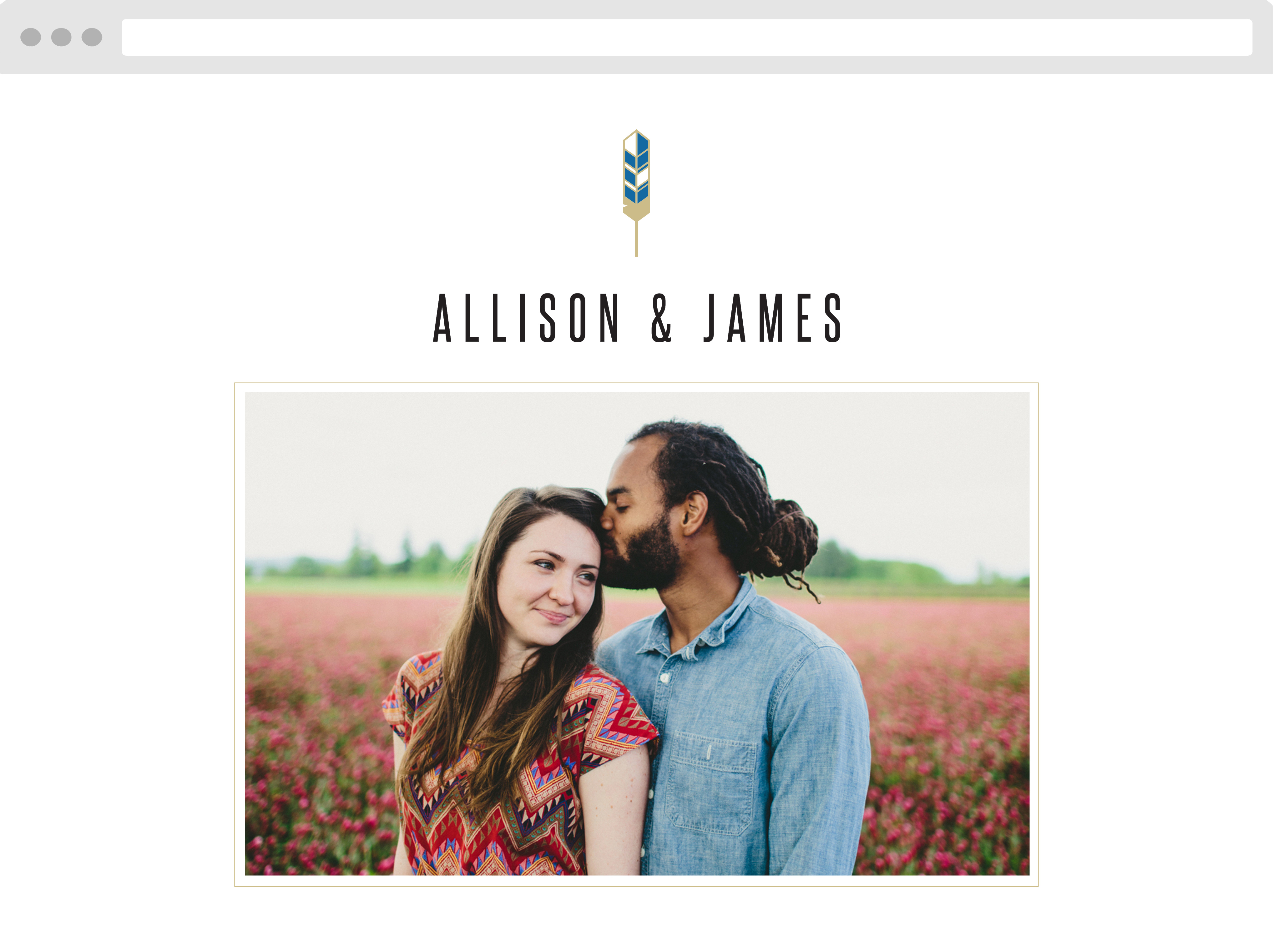 Colorful Feather Wedding Website
