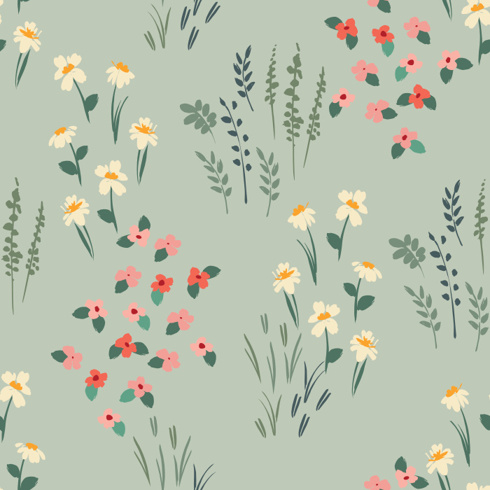 Bring a garden of color into your home with our Spring Field Peel And Stick Removable Wallpaper.