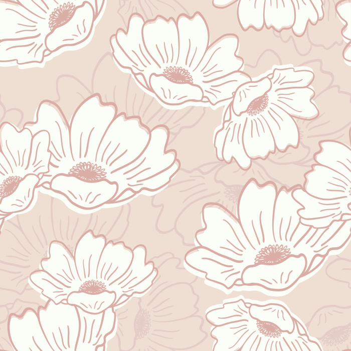 Transform any wall in your home into a flourishing garden with our Fanciful Floral peel and stick removable wallpaper.