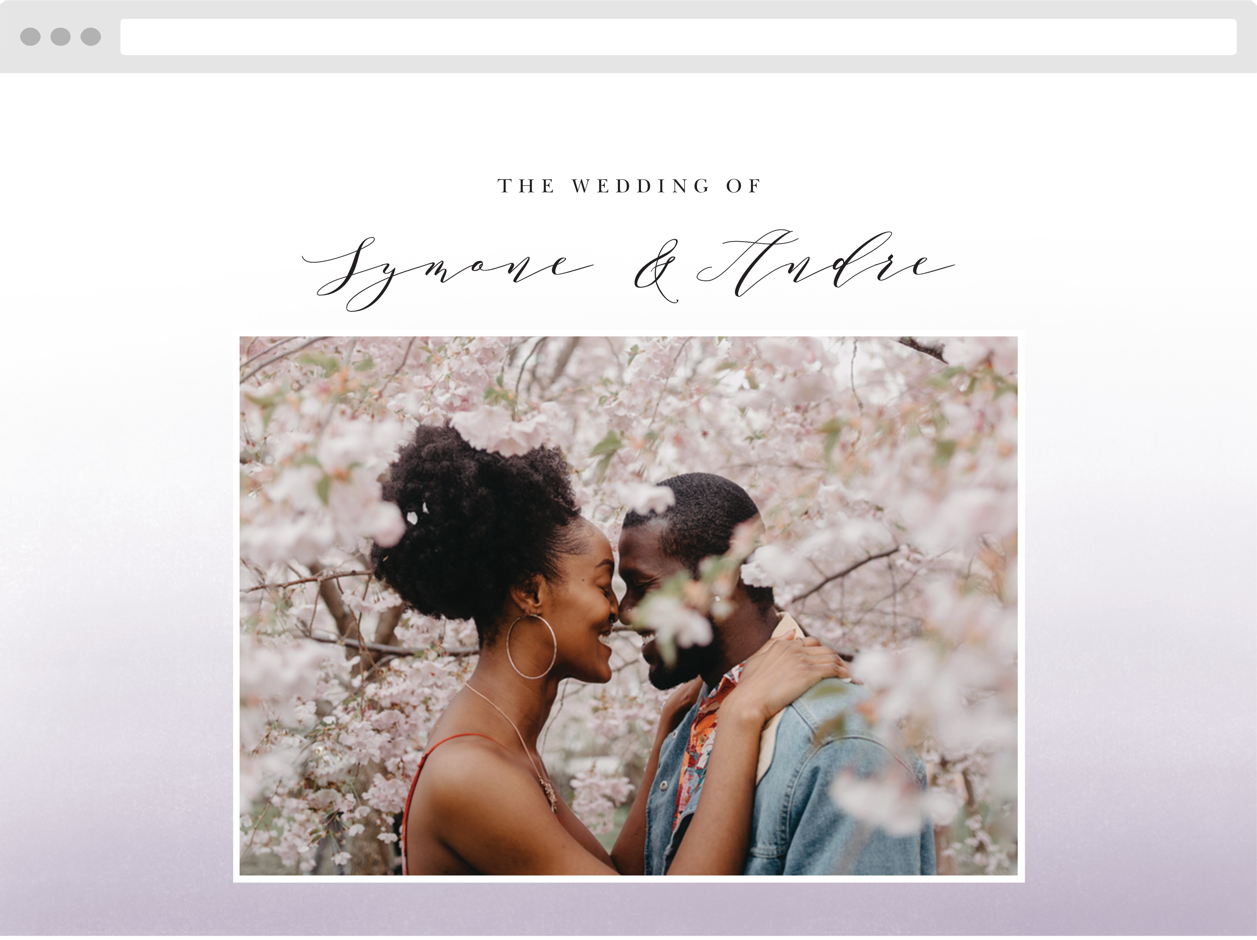Awesome Ombre Wedding Website