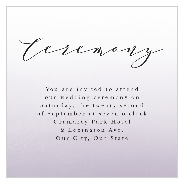 Awesome Ombre Ceremony Cards