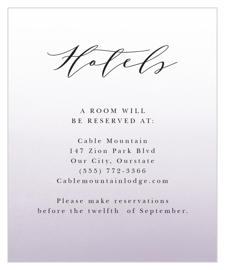 Awesome Ombre Accommodation Cards