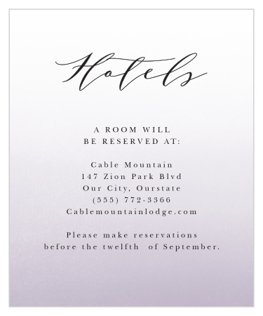 Awesome Ombre Accommodation Cards