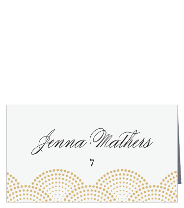 Family and friends will have no issue finding their seats for your reception with the help of our Dotted Devotion Place Cards.