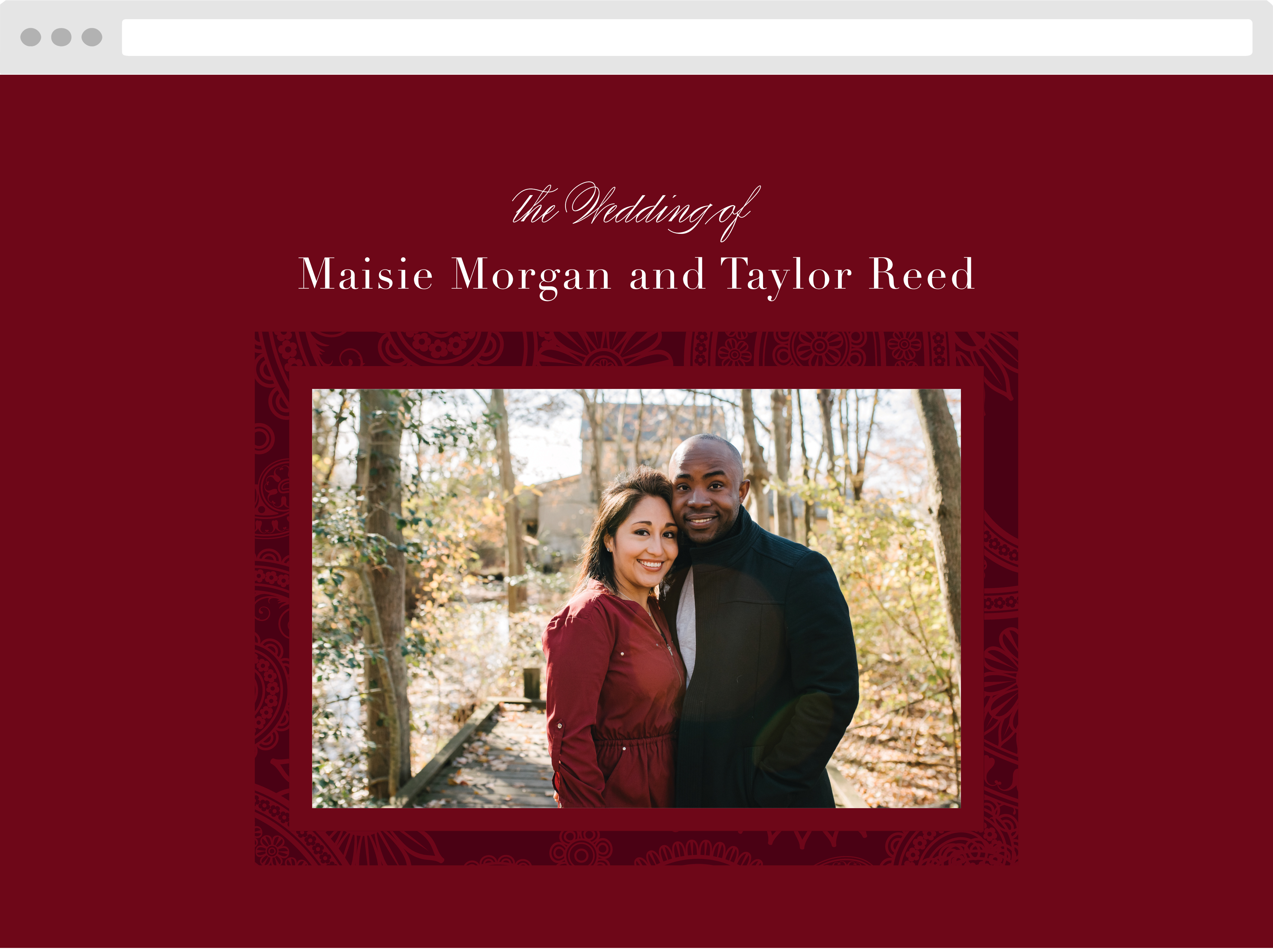 Forever Paisley Wedding Website