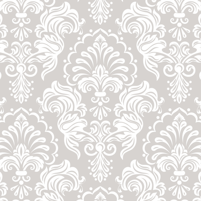 The Timeless Damask peel and stick removable wallpaper makes for a beautiful old-world style. 
