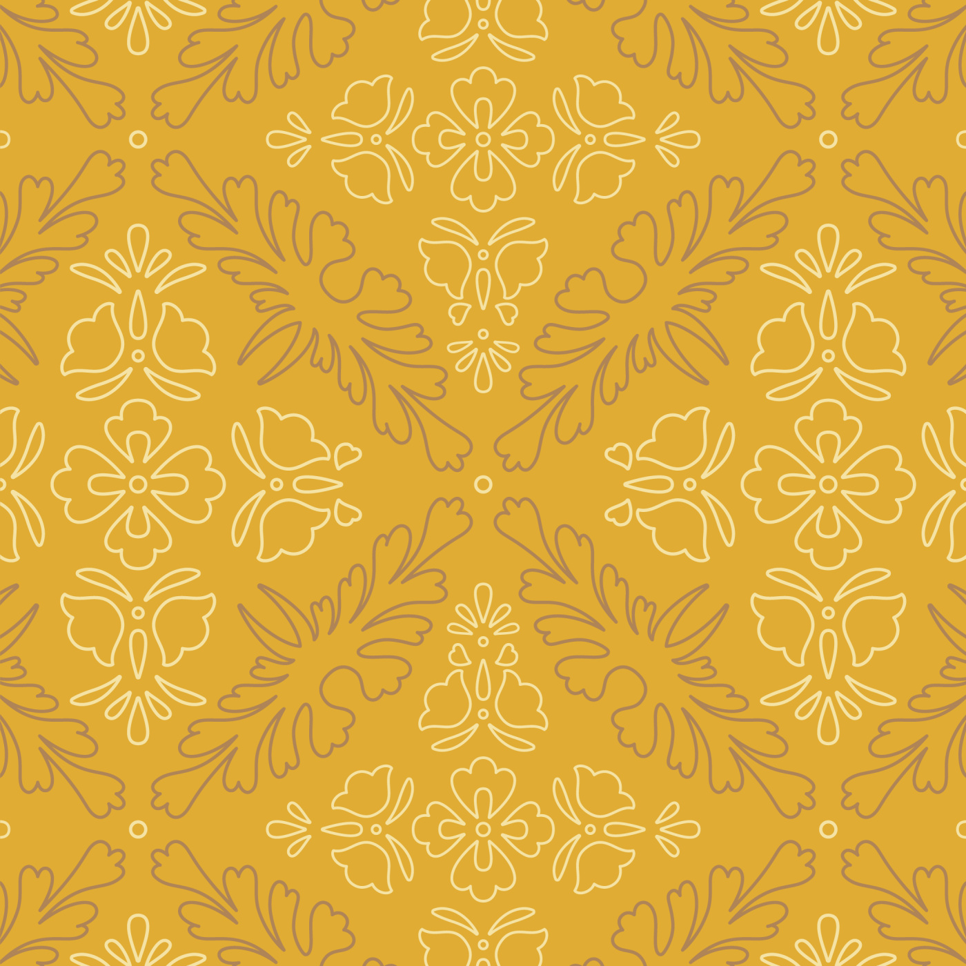 Ornate Outline Wallpaper