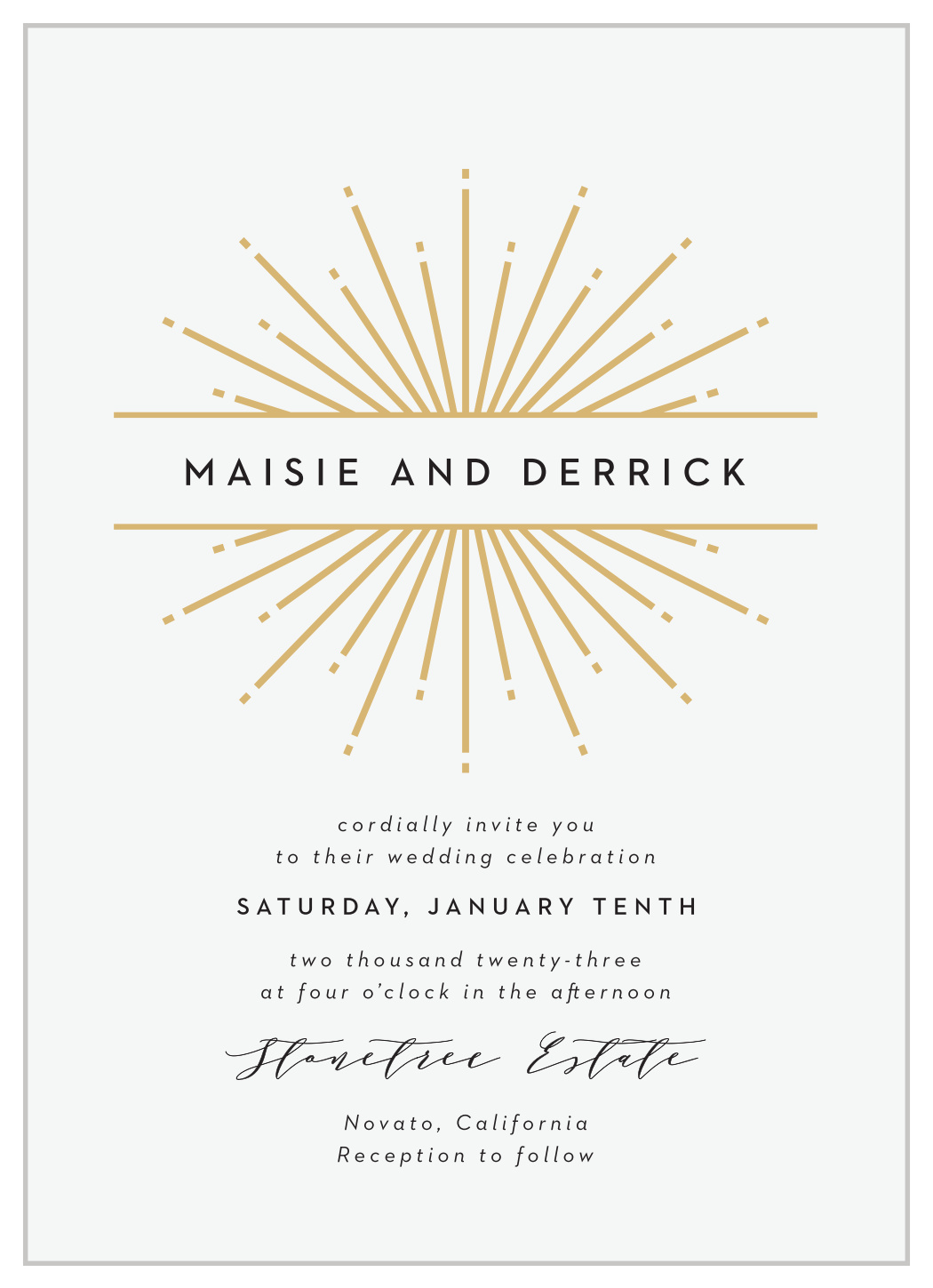 Ornamental Badge Wedding Invitations