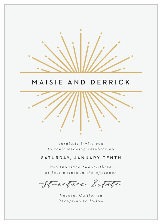 Ornamental Badge Wedding Invitations
