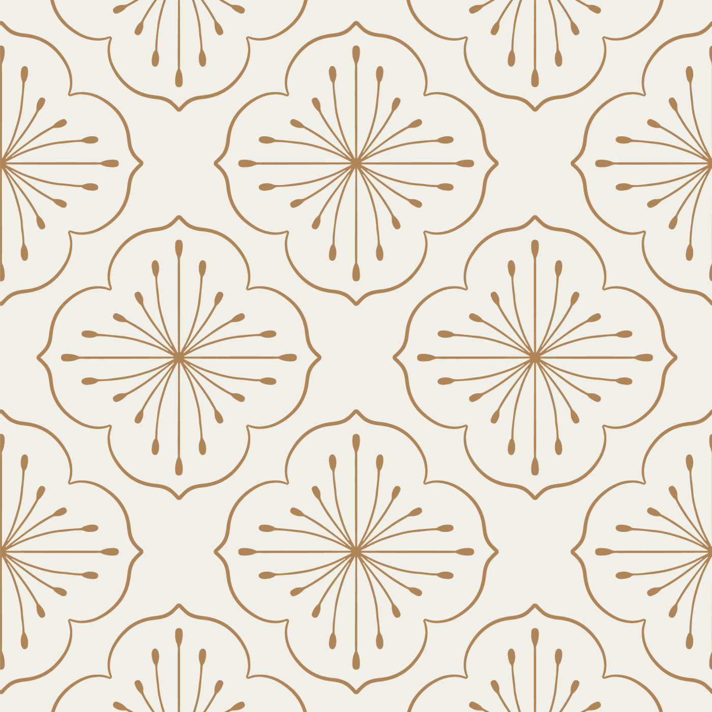Floral Medallion Wallpaper