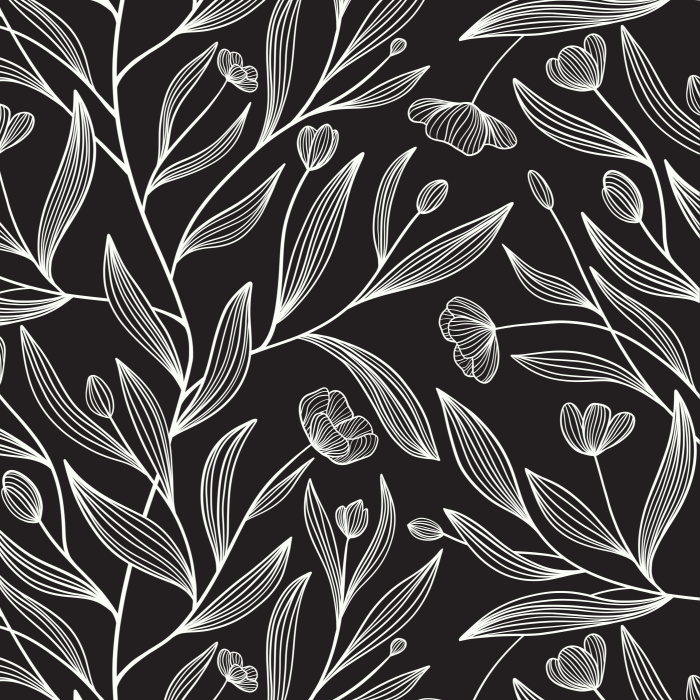 Transform any wall in your home into a flourishing garden with our Lined Tulips peel and stick removable wallpaper.