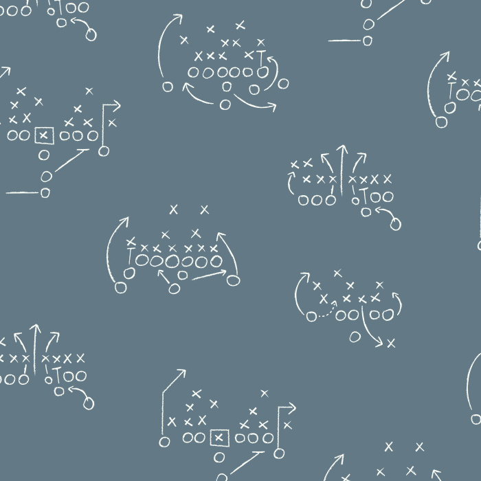 Make the perfect space for your sports enthusiast with our Football Playbook peel and stick removable wallpaper.