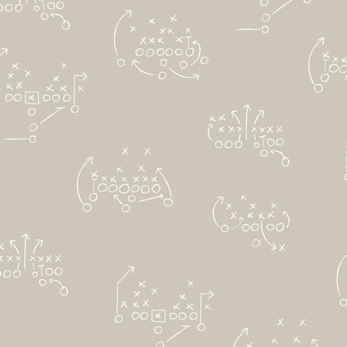 Make the perfect space for your sports enthusiast with our Football Playbook peel and stick removable wallpaper.