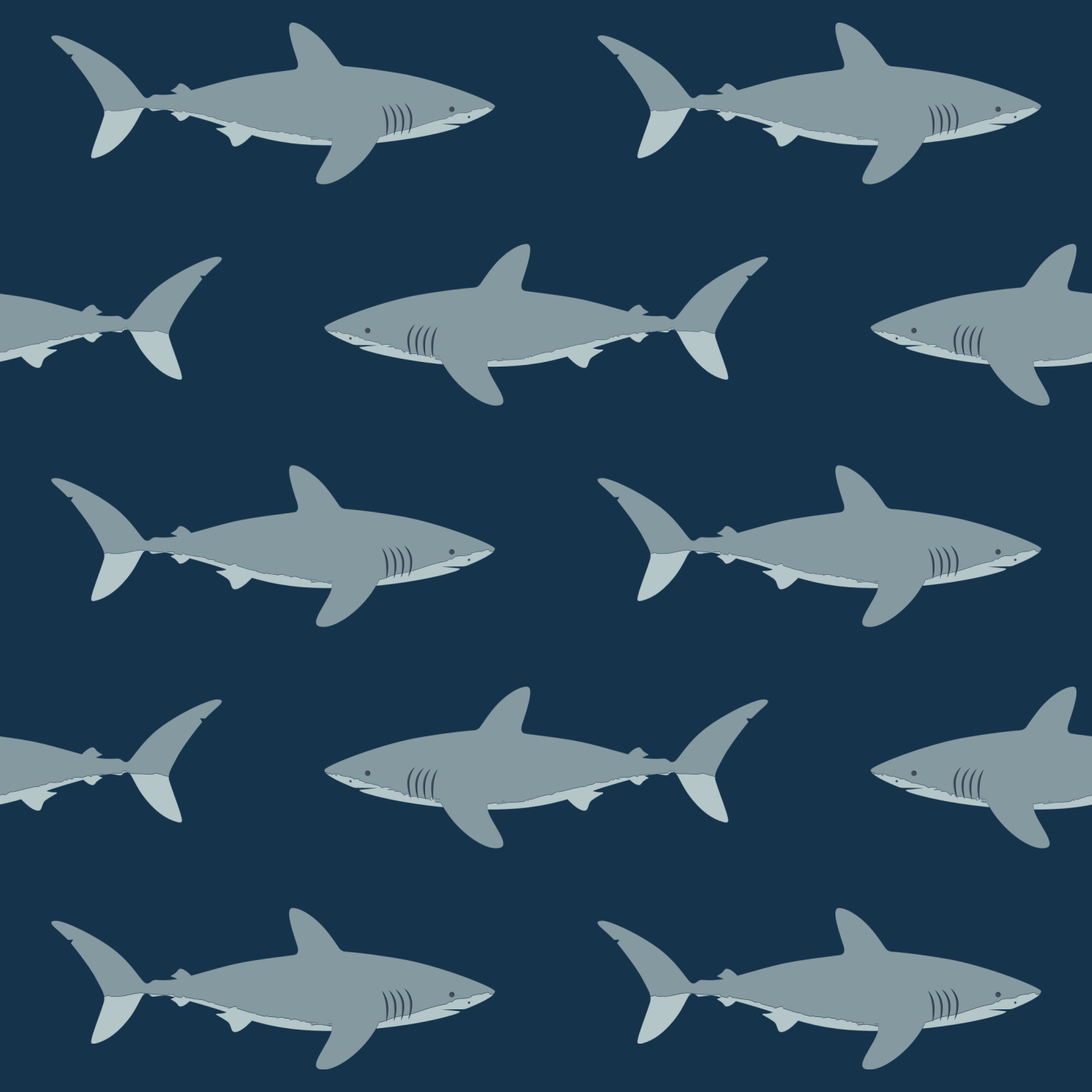 Swimming Sharks Wallpaper