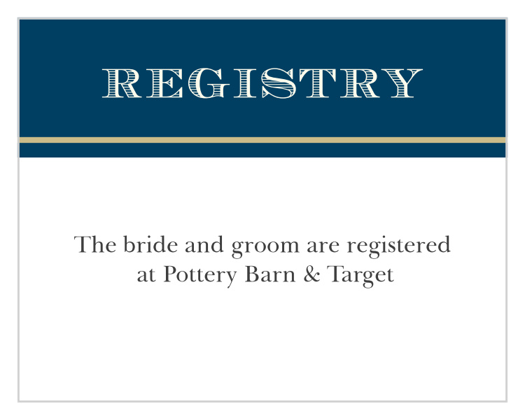 Photo Ribbon Registry Cards