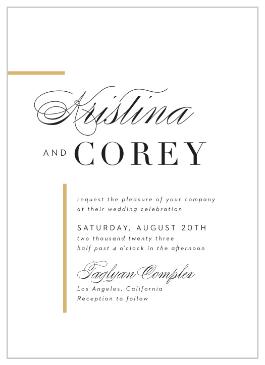 Classic Sophistication Wedding Invitations