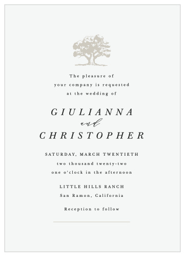 Majestic Tree Wedding Invitations