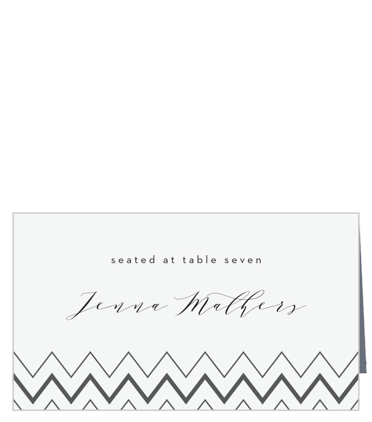Chevron Ornamental Frame Place Cards