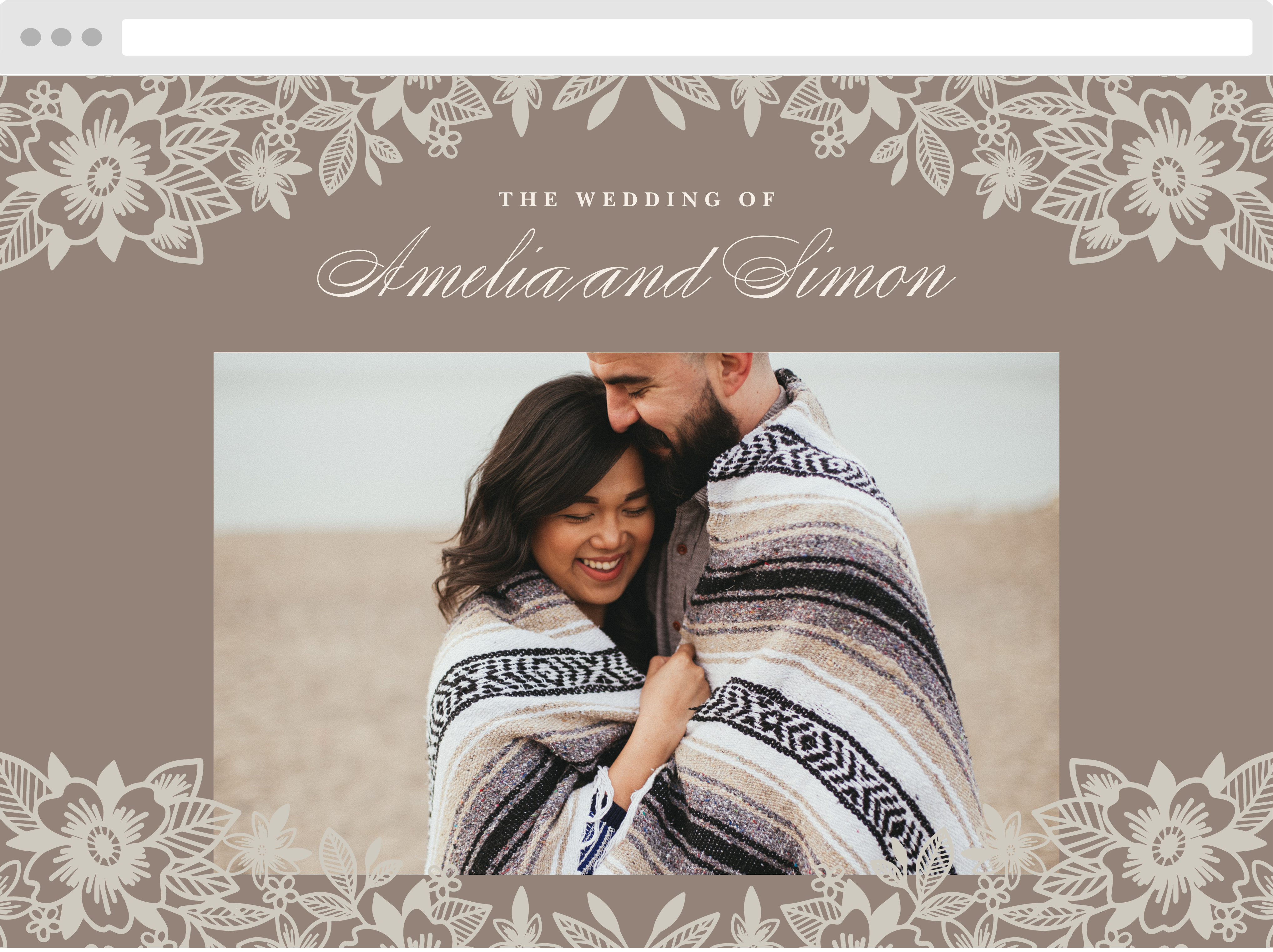 Elegant Lace Wedding Website