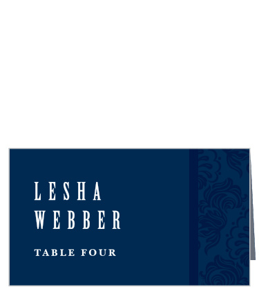 Ribbon & Damask Place Cards