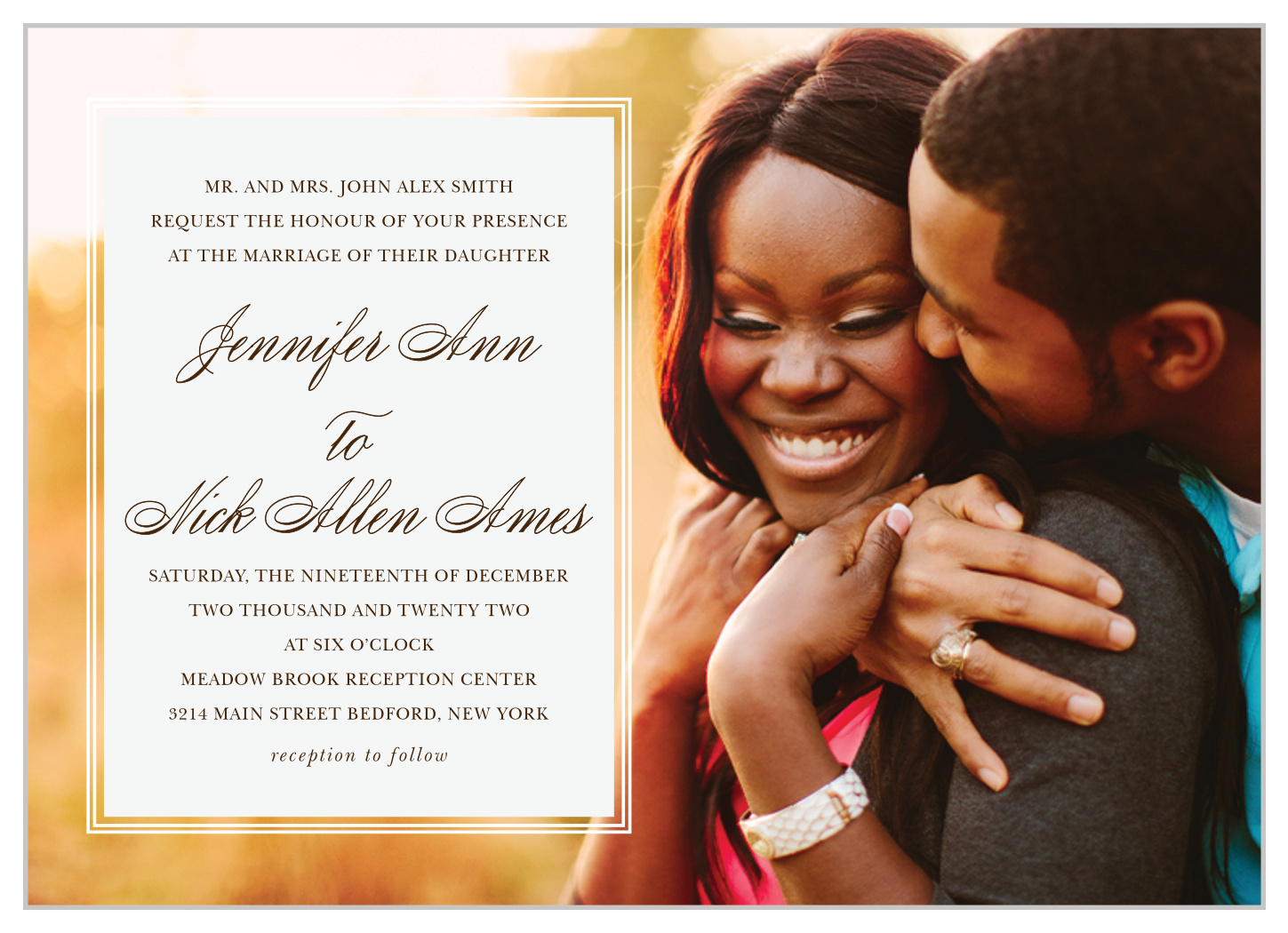 Sheer Overlay Wedding Invitations