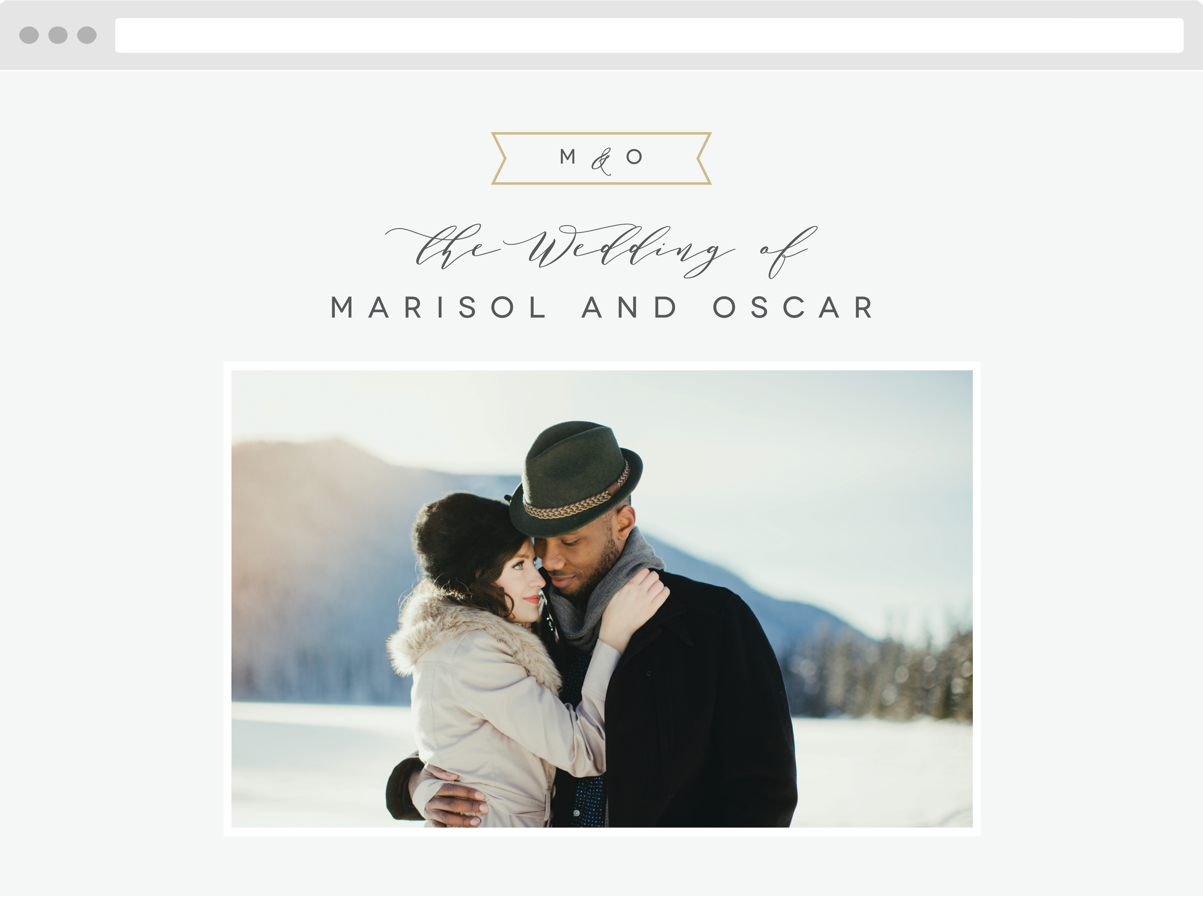 Contemporary Banner Wedding Website