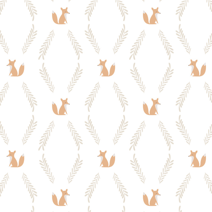 Add a whimsical touch to any wall in your home with our Fox & Vine Peel And Stick Removable Wallpaper.