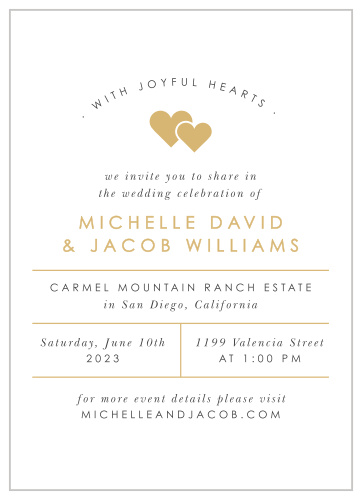 Double Hearts Wedding Invitations